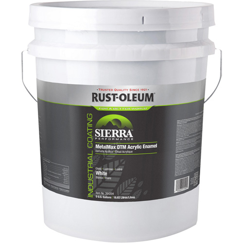 Sierra Performance MetalMax&reg; Plus DTM Acrylic Enamel, 5 gal., Pail, White Auto-Cam