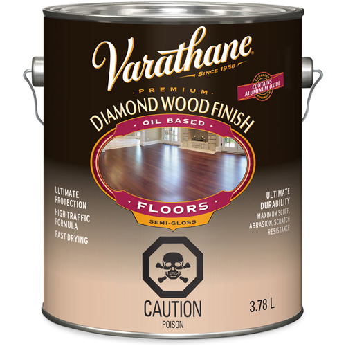Varathane&reg; Diamond Wood Finish Floors Coating, 3.78 L, Clear, Semi-Gloss Auto-Cam