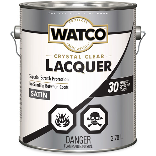 Laque pour bois Watco, 3,78 L, Transparent, Satin Auto-Cam
