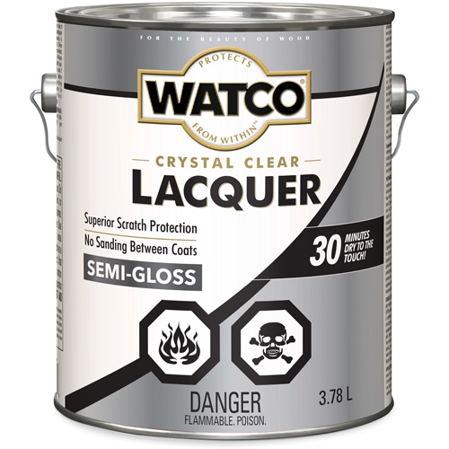 Laque pour bois Watco, 3,78 L, Transparent, Semi-brillant Auto-Cam