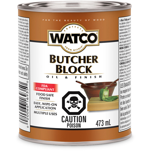 Watco&reg; Butcher Block Oil & Finish, 473 ml, Clear, Transparent Auto-Cam