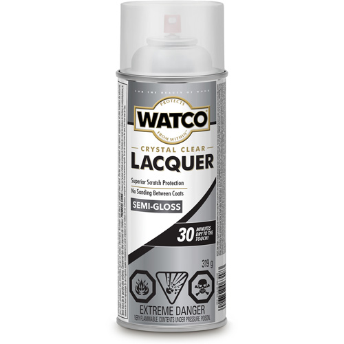 Watco&reg; Lacquer Wood Finish, 319 g, Clear, Semi-Gloss Auto-Cam