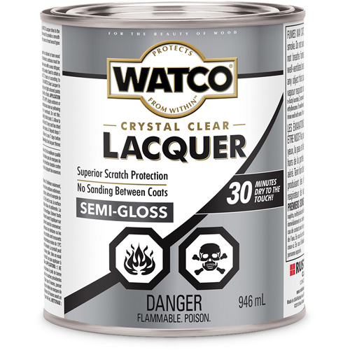 Watco&reg; Lacquer Wood Finish, 946 ml, Clear, Semi-Gloss Auto-Cam