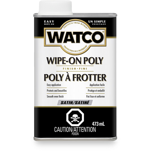 Teinture &agrave; essuyage en poly Watco, 473 ml, Transparent, Satin Auto-Cam