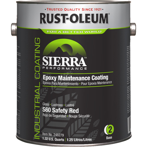 Composant de base du rev&ecirc;tement dentretien pour plancher Sierra Performance S60, 1 gal., &agrave; l'eau, Brillant, Rouge Auto-Cam
