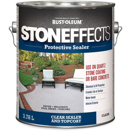 Stoneffects Protective Concrete Sealer, 3.78 L, Water-Based, Transparent, Clear Auto-Cam