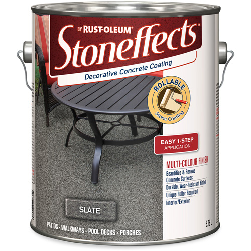 Stoneffects Decorative Concrete Coating, 3.4 L, Solvent-Based, Textured, Grey Auto-Cam