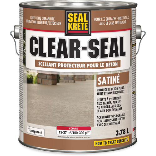 Seal-Krete&reg; Protective Sealer, 3.78 L, Urethane-Based, Satin, Clear Auto-Cam