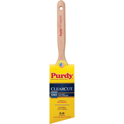 Clearcut&reg; Glide Paint Brush, Poly/Nylon, Wood Handle, 2-1/2" Width Auto-Cam
