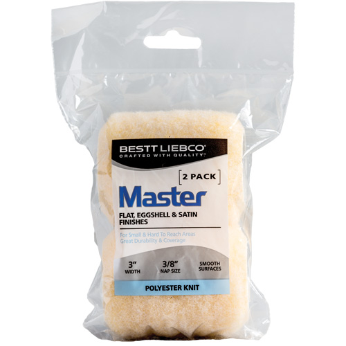 Master Trim and Traffic Roller Refill, 10 mm (3/8") Nap, 75 mm (3") L Auto-Cam