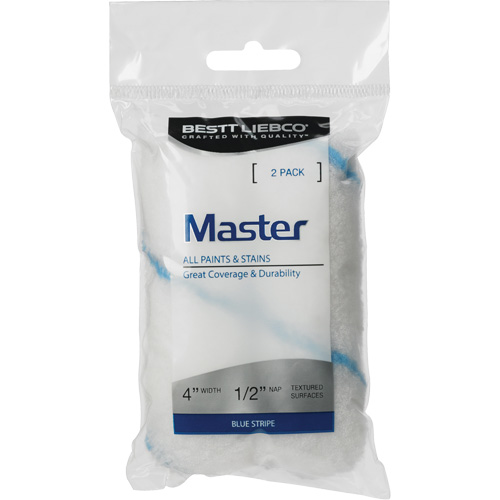 Master Blue Stripe Mini Roller Cover, 13 mm (1/2") Nap, 101.6 mm (4") L Auto-Cam