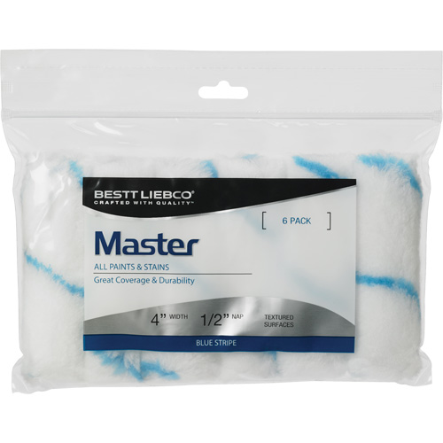 Master Blue Stripe Mini Roller Cover, 13 mm (1/2") Nap, 101.6 mm (4") L Auto-Cam