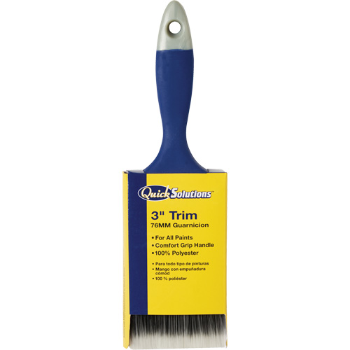 Quick Solutions Trim Brush, Polyester, Plastic Handle, 3" Width Auto-Cam