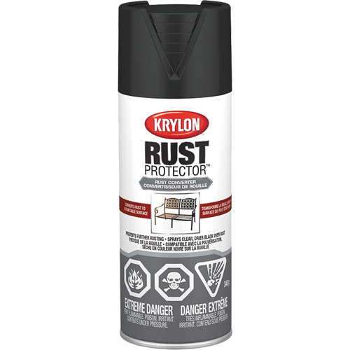 Rust Protector&reg; Rust Converter Primer, Black Primer, Very Flat, 12 oz., Aerosol Can Auto-Cam