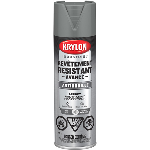 Peinture Tough Coat avec technologie Rust Barrier, Appr&ecirc;t gris, Ultra-mat, 425 g, Canette a&eacute;rosol Auto-Cam