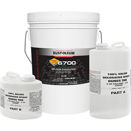 6700 100% Solids Decorative Epoxy, 3 gal., Epoxy-Based, High-Gloss, Beige Auto-Cam