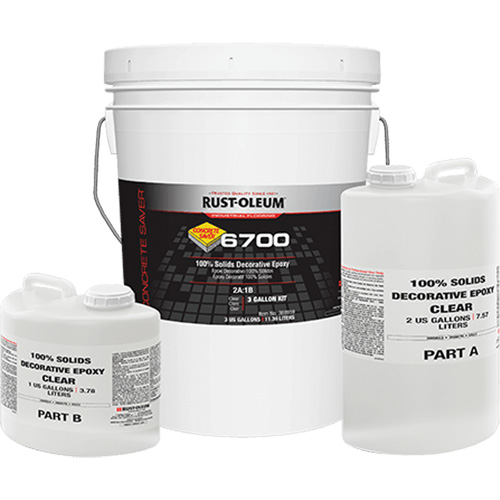 6700 100% Solids Decorative Epoxy, 3 gal., Epoxy-Based, High-Gloss, Clear Auto-Cam