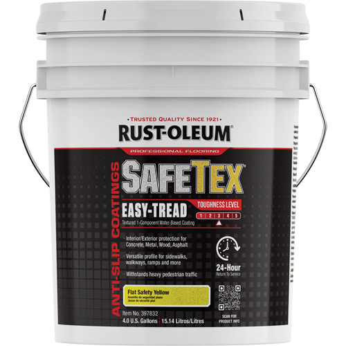SafeTex&reg; Easy-Tread Acrylic Coating, 4 gal., Water-Based, Flat/Textured, Yellow Auto-Cam