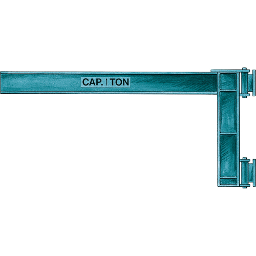 Wall Jibs, I Beam, 3" Flange Width, 1000 lbs. (0.5 tons) Capacity Auto-Cam