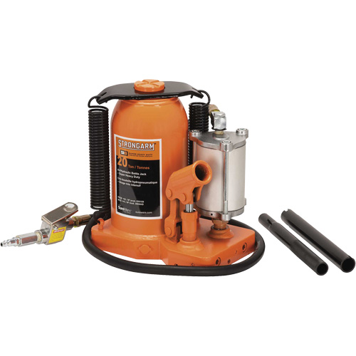 380C Bottle Jack, 20 Ton(s), Air Hydraulic, 20-5/8" Raised Height Auto-Cam