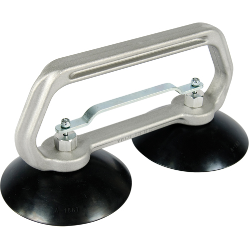 Appareils &agrave; ventouses - Ventouse double industrielle, 75 lb Capacit&eacute;, 5", Barre &agrave; tirer, 10" Longueur de la manche Auto-Cam