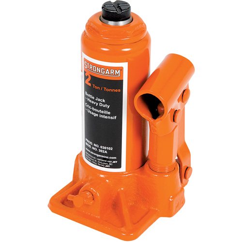 302A Bottle Jack, 2 tons, Manual Hydraulic, 12-1/2" Raised Height Auto-Cam