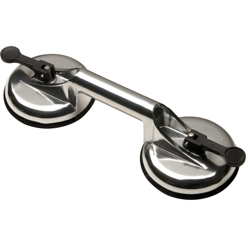 Manually Operated Hand Vacuum Cups - Double Handcup, 66 lbs. Capacity, 4-5/8", Lever, 13" Handle Length Auto-Cam