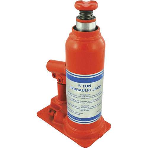 JHJ-5 Super Heavy-Duty Bottle Jack, 5 Ton(s), 15-3/8" Raised Height Auto-Cam