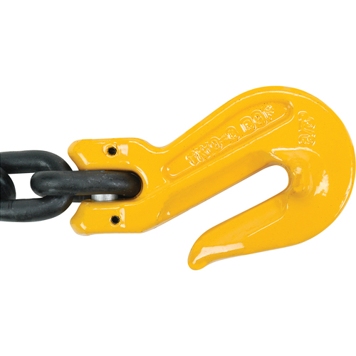 Chain Slings, 80 Chain, Double Legs, Oblong & Slip Hooks, 5/8" x 10' Auto-Cam