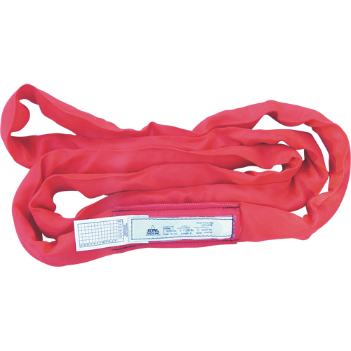&eacute;lingues rondes, Rouge, 3" la x 6' lo, 14 000 lb Charge verticale Auto-Cam