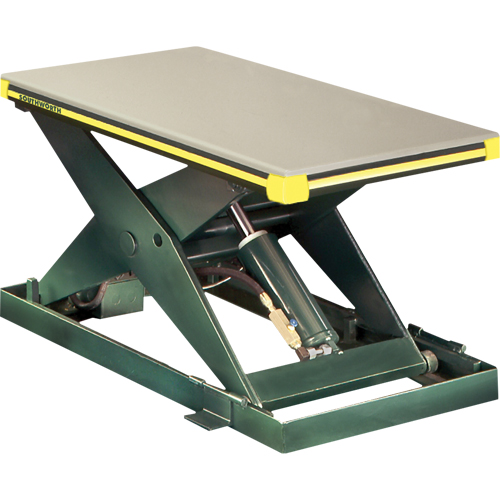 Hydraulic Backsaver Scissor Lift Table, Steel, 48" L x 36" W, 2000 lbs. Capacity Auto-Cam