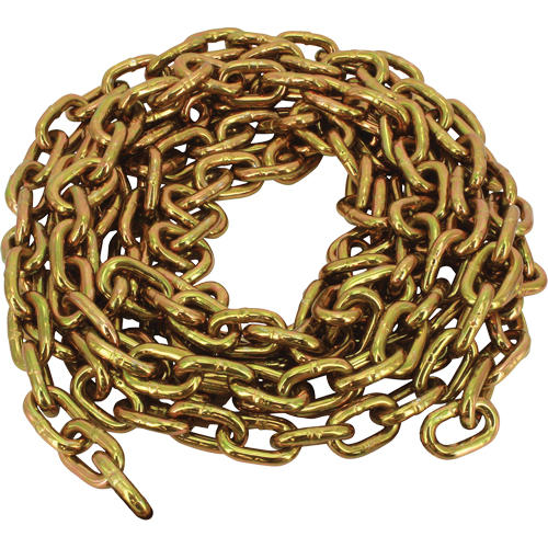 Grade 70 Imported Transport Chain, Carbon Steel, 1/4" x 400' (121.9 m) L, Grade 70, 3150 lbs. (1.575 tons) Load Capacity Auto-Cam