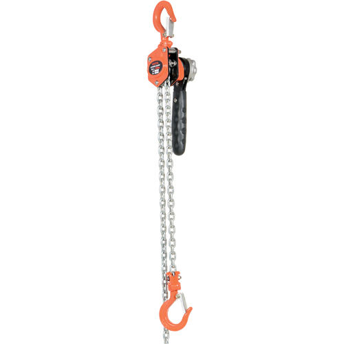 Mini Lever Hoist, 10' Lift, 500 lbs. (0.25 tons) Capacity, Steel Chain Auto-Cam