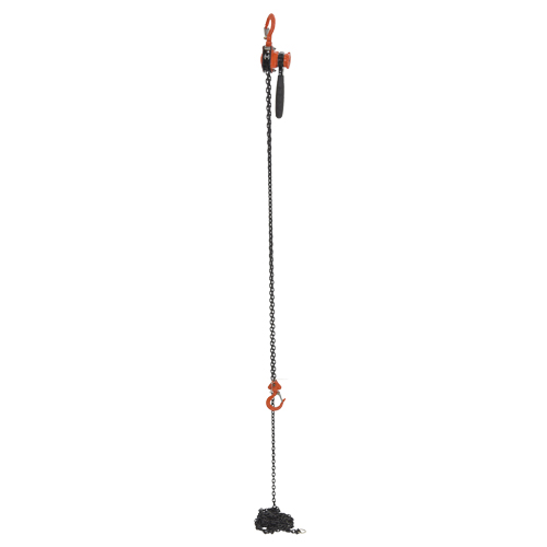 Mini Lever Hoist, 15' Lift, 500 lbs. (0.25 tons) Capacity, Steel Chain Auto-Cam