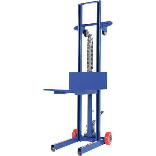 Hydraulic Platform Lift Stacker, Foot Pump Operated, 400 lbs. Capacity, 51-1/8" Max Lift Auto-Cam