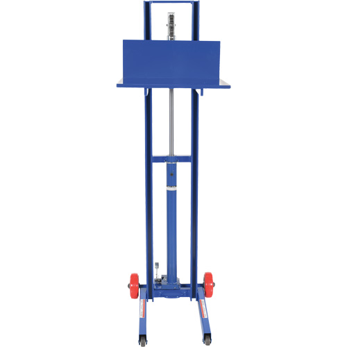 Hydraulic Platform Lift Stacker, Foot Pump Operated, 400 lbs. Capacity, 51-1/8" Max Lift Auto-Cam