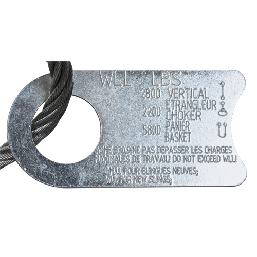 Wire Rope Lifting Sling - Eye & Eye Galvanized Auto-Cam