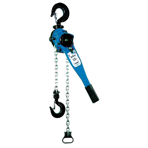 Bravo&reg; Lever Chain Hoist, 15' Lift, 1500 lbs. (0.75 tons) Capacity, Grade 80 Chain Auto-Cam