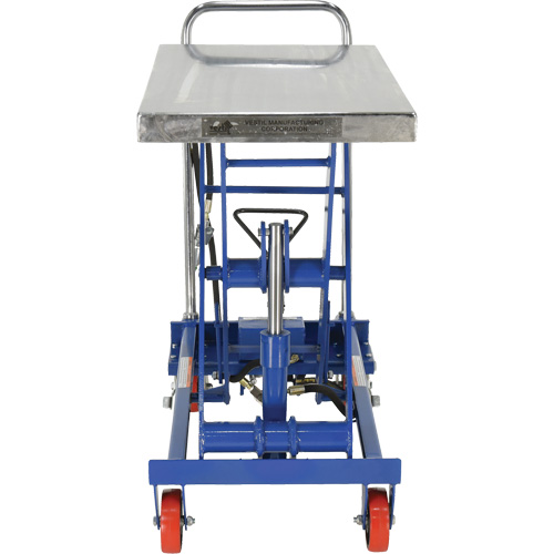 Pneumatic Hydraulic Scissor Lift Table, Steel, 32-1/2" L x 19-3/4" W, 1000 lbs. Cap. Auto-Cam