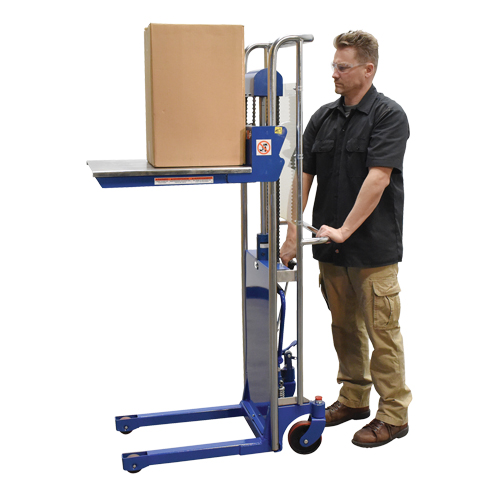 Gerbeur Hefti-Lift, M&eacute;canisme Pompe au pied, Capacit&eacute; de 880 lb, Levage max de 59" Auto-Cam