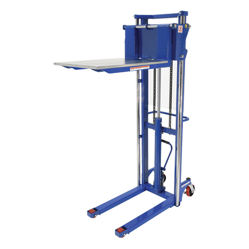 Hefti-Lift Load Stacker, Foot Pump Operated, 1500 lbs. Capacity, 63" Max Lift Auto-Cam
