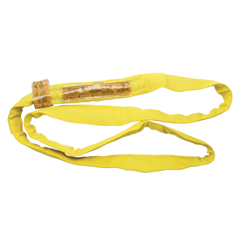 Polyester Round Sling, Yellow, 2-1/2" W x 3' L, 9000 lbs. Vertical Load Auto-Cam