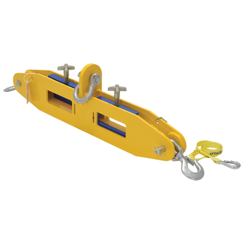 Forklift Lifting Beam, 7" x 2-1/2" Fork Pocket Auto-Cam