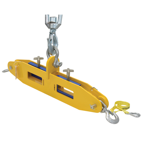 Forklift Lifting Beam, 7" x 2-1/2" Fork Pocket Auto-Cam