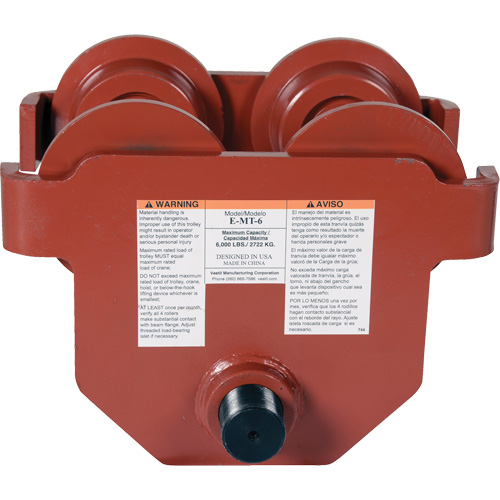 Low Profile Manual Trolley, 6000 lbs. (3 tons) Auto-Cam