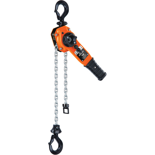 Series 653-A Ratchet Lever Hoist, 5' Lift, 1500 lbs. (0.75 tons) Capacity, Steel Chain Auto-Cam