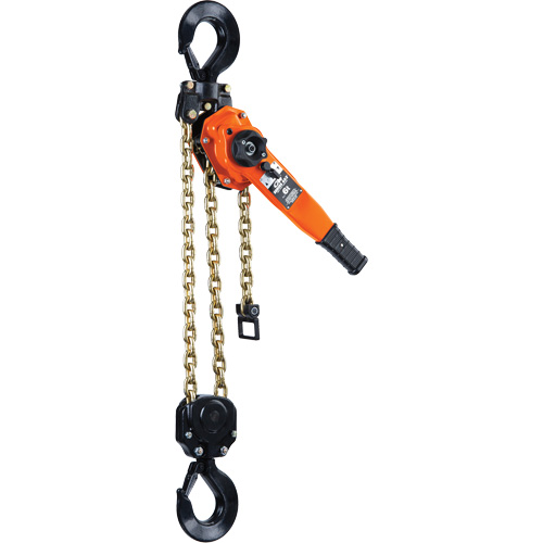 Series 653-A Ratchet Lever Hoist, 5' Lift, 12000 lbs. (6 tons) Capacity, Steel Chain Auto-Cam