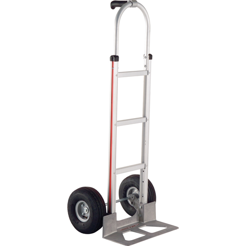 Knocked Down Hand Truck, Single Grip Handle, Aluminum, 52" Height, 500 lbs. Capacity Auto-Cam