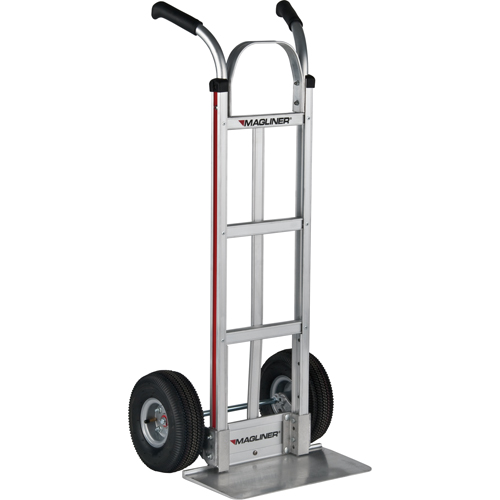 Knocked Down Hand Truck, Dual Handle, Aluminum, 48" Height, 500 lbs. Capacity Auto-Cam