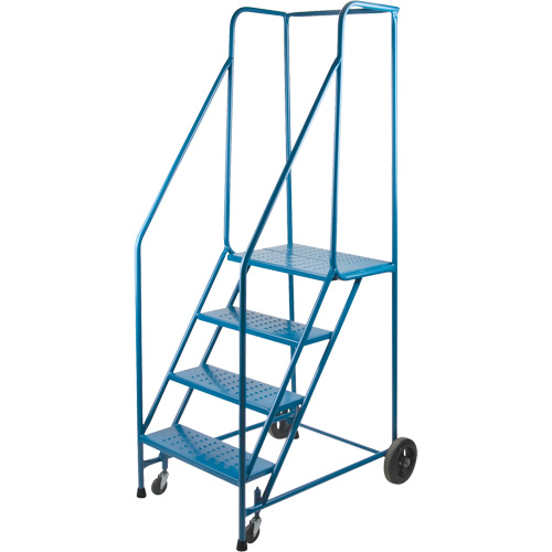 Escabeau roulant certifi&eacute; par la CSA, 4 marches, Largeur de la marche 22", Hauteur de la plateforme 37", Acier Auto-Cam